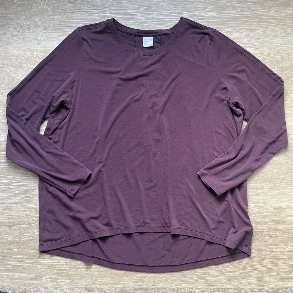 Athleta Relaxed Burgundy Long Sleeve Top